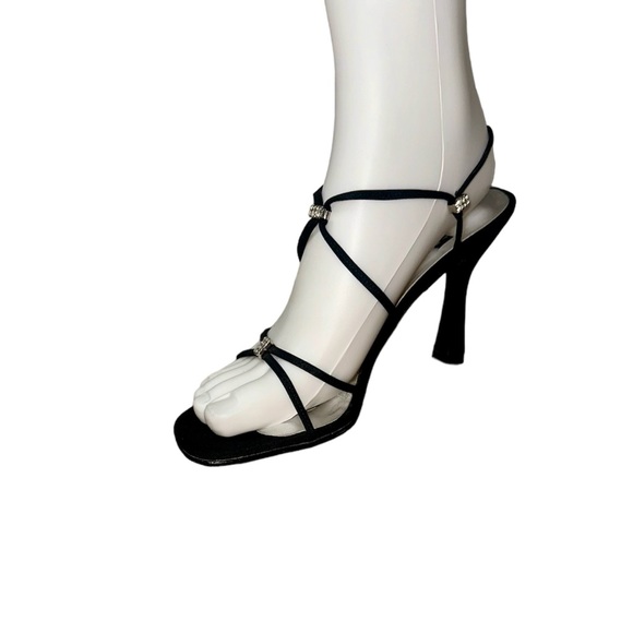 Stuart Weitzman | Strappy Heels w/ Rhinestone Detail - Picture 12 of 13